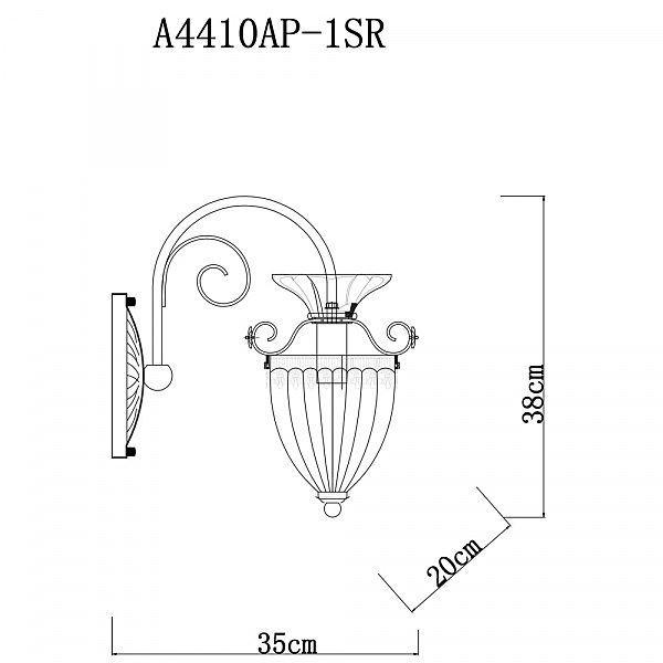 Настенное бра Arte Lamp SCHELENBERG A4410AP-1SR