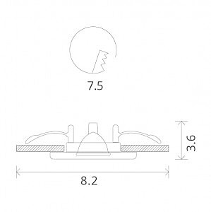 Встраиваемый светильник Arte Lamp A5440PL-1WH