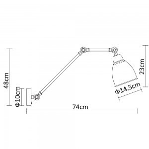 Настенное бра Arte Lamp Braccio A2055AP-1WH