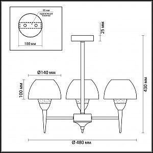 Потолочная люстра Lumion Lizbeth 4446/3C
