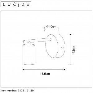 Настенное бра Lucide Leanne 21221/01/30