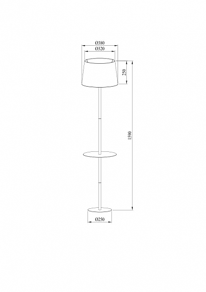 Торшер Arte Lamp Connor A2102PN-1WH