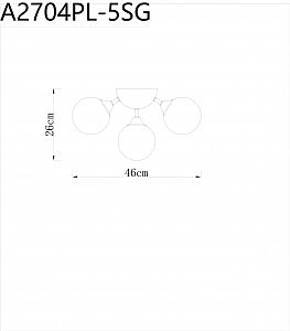 Потолочная люстра Arte Lamp Fobos A2704PL-5SG