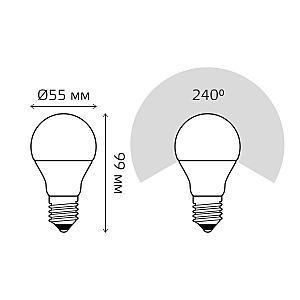 Светодиодная лампа Gauss Black А60/А70 102502307