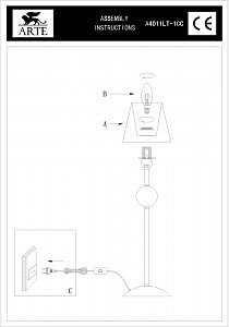 Настольная лампа Arte Lamp TURANDOT A4011LT-1CC