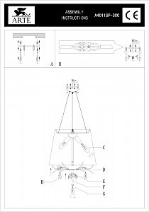 Светильник подвесной Arte Lamp EVA A4011SP-3CC