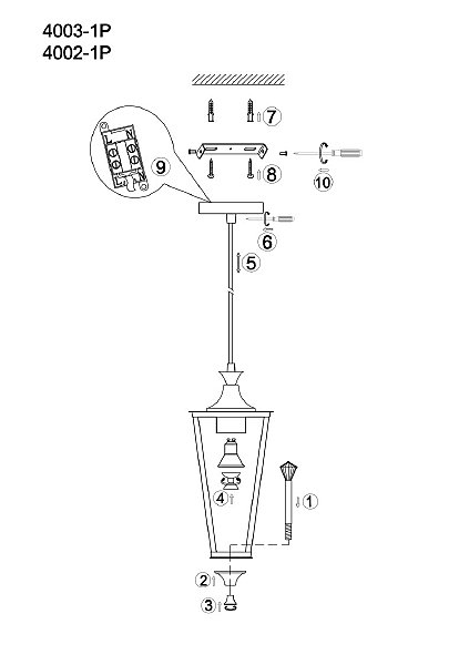 Светильник подвесной Favourite Lampion 4002-1P