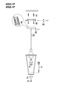 Светильник подвесной Favourite Lampion 4002-1P