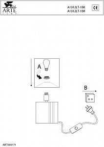 Настольная лампа Arte Lamp WOODS A1012LT-1BK