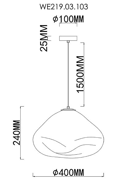 Светильник подвесной Wertmark Isola WE219.03.103