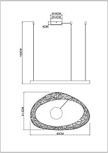 Подвесная люстра Arte Lamp Cinta A1847SP-46BK