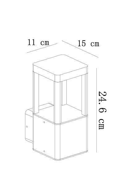 Уличный настенный светильник Arte Lamp Pherkad A2726AL-1BK