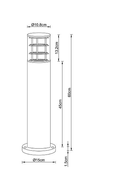 Уличный наземный светильник Arte Lamp Tokyo A5316PA-1BK