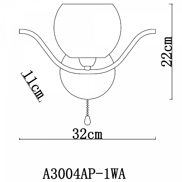 Настенное бра Arte Lamp LIVERPOOL A3004AP-1WA