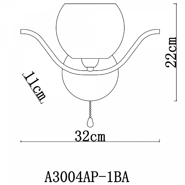 Настенное бра Arte Lamp LIVERPOOL A3004AP-1BA