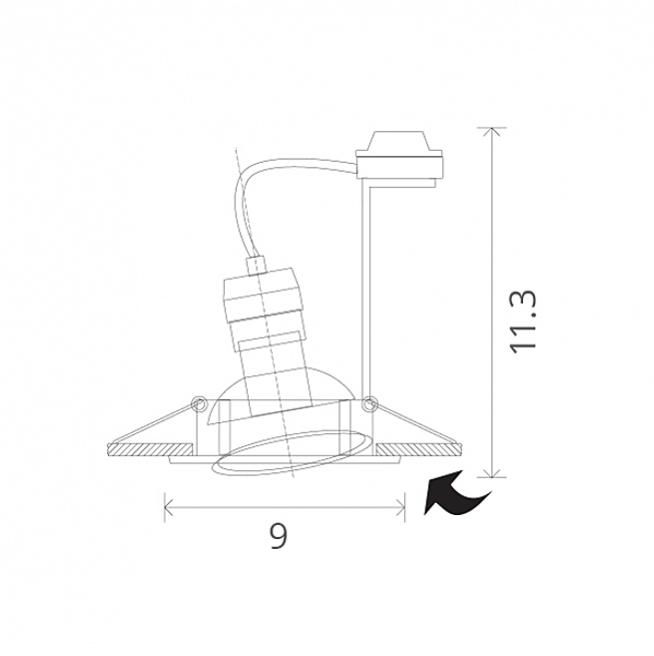 Встраиваемый светильник с узорами Eclipse A2108PL-3SS Arte Lamp