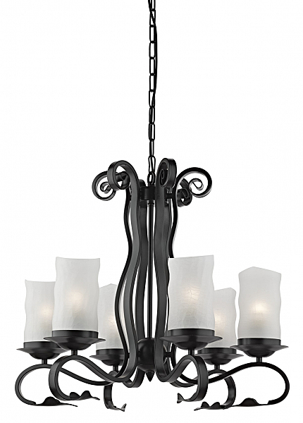 Подвесная люстра Arte Lamp SCROLL A7915LM-6BK