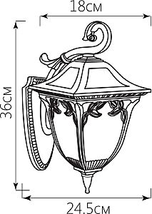 Уличный настенный светильник Feron Афина 11484