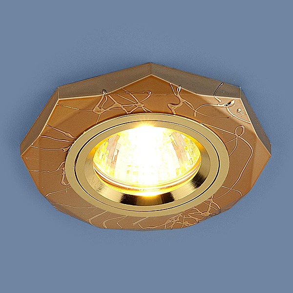 Встраиваемый светильник с узорами 2040 2040 MR16 GD золото Elektrostandart