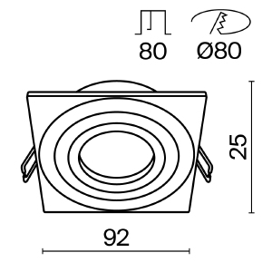 Встраиваемый светильник Maytoni Atom DL024-2-01B