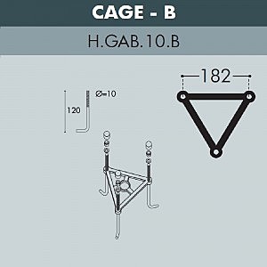 Столб фонарный уличный Fumagalli Cefa U23.158.S10.BXF1R