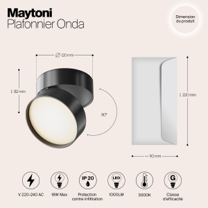 Потолочный светодиодный светильник Maytoni Onda C024CL-L18B