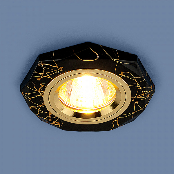 Встраиваемый светильник Elektrostandard 2040 2040 MR16 BK/GD черный/золото