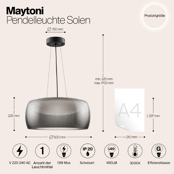 Подвесная люстра Maytoni Solen MOD073PL-L16B3K