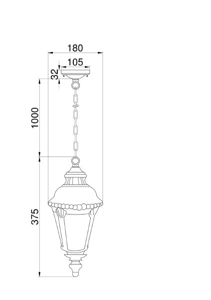 Уличный подвесной светильник Maytoni Goiri O029PL-01BZ