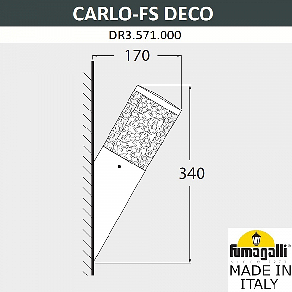Уличный настенный светильник Fumagalli Carlo Deco DR3.571.000.WXU1L