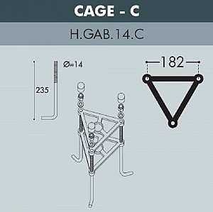 Столб фонарный уличный Fumagalli Rut E26.205.R21.AXF1R