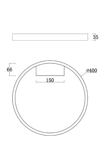 Потолочный светодиодный светильник Maytoni Rim MOD058CL-L25BS4K