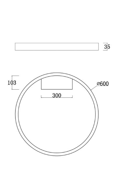 Потолочный LED светильник Maytoni Rim MOD058CL-L35BS4K