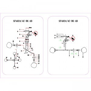 Потолочная люстра Seven Fires Kles SF4024/4C-BK-AB