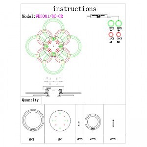 Потолочная люстра Wedo Light Flavon WD5001/8C-CR