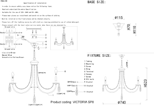 Подвесная люстра Crystal Lux Victoria VICTORIA SP8 GOLD/AMBER