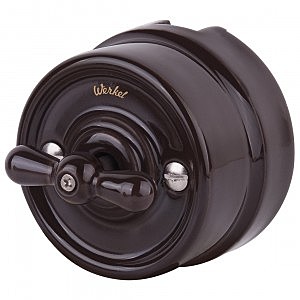 Выключатель Werkel W5620014/ Выключатель на 4 положения двухклавишный (коричневый) Ретро