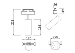 Трековый светильник Maytoni Focus LED Gravity TR019-2-10W4K-W