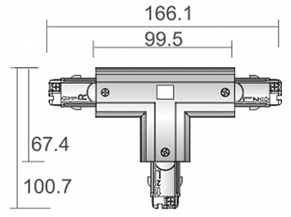 Т-Соединитель для 3-х фазной системы Deko-Light D Line 710031