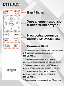 Светильник потолочный Citilux Лаконика CL725480G