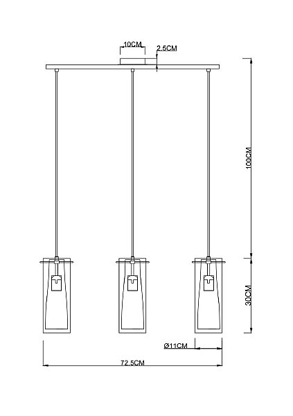 Светильник подвесной Arte Lamp Aries A8983SP-3PB