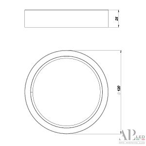 Светильник потолочный APL Led Ingrid 3322.LDY6004M/6W/6K