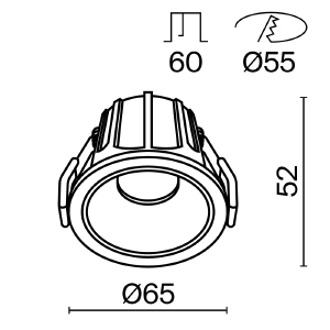 Встраиваемый светильник Maytoni Alfa LED DL043-01-10W3K-RD-W