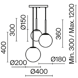 Светильник подвесной Maytoni Basic form MOD321PL-03W