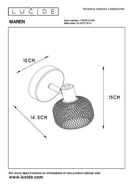 Светильник спот Lucide Maren 77978/01/30