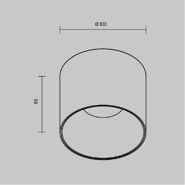 Накладной светильник Maytoni Alfa LED C064CL-01-15W3K-D-RD-B