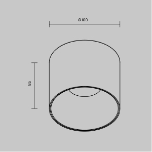 Накладной светильник Maytoni Alfa LED C064CL-01-15W3K-D-RD-B