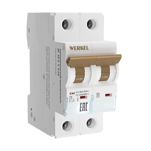 Автоматический выключатель Werkel W902P406 / Автоматический выключатель 2P 40 A C 6 кА