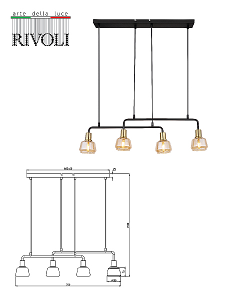 Светильник подвесной Rivoli Ada 3195-208