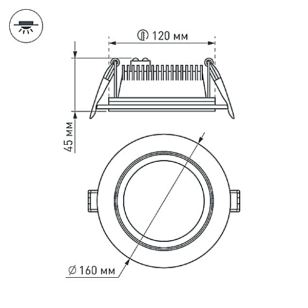 Встраиваемый светильник Arlight Lt Glass 016568